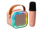 Karaoke speaker with microphone pink 2