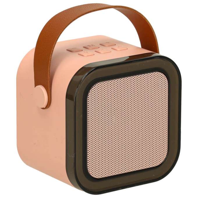 Karaoke speaker with microphone pink