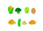 Kitchen sink vegetables fruits for cutting 54 el. 14