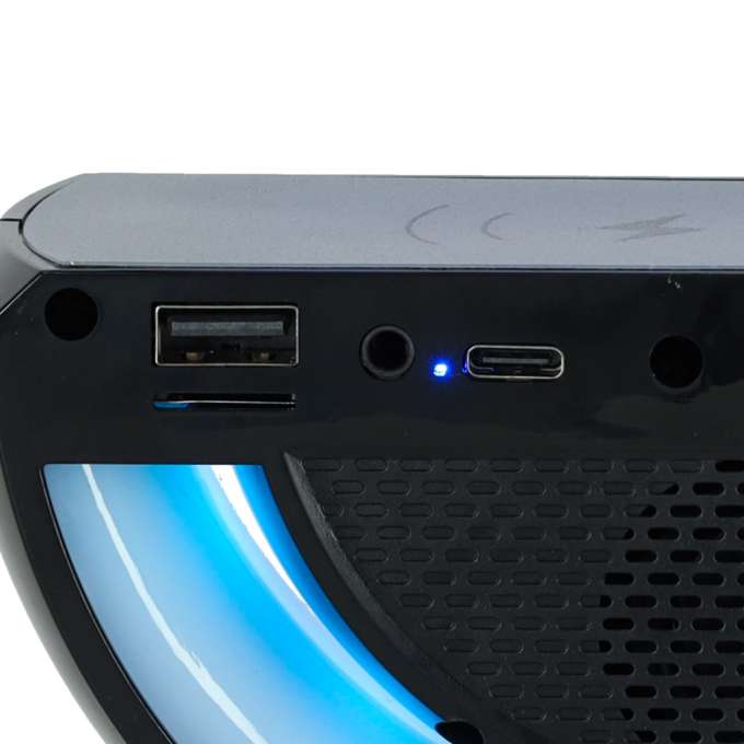 LED G light with inductive charger black