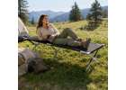 LUARO Camping bed folding XXL black 150kg 6