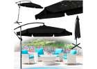 LUARO Garden umbrella large folding umbrella with boom 290cm black 1