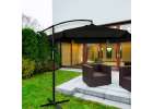 LUARO Garden umbrella large folding umbrella with boom 290cm black 6