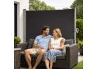LUARO Lateral terrace awning retractable screen 180 x 400 cm grey 9