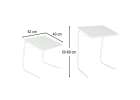 Laptop side table foldable 52x40cm white 8