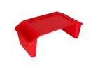 Laptop table with organiser red 2