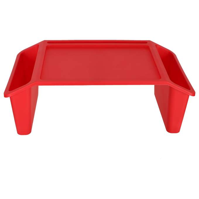 Laptop table with organiser red