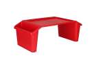 Laptop table with organiser red 4