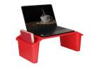 Laptop table with organiser red 6