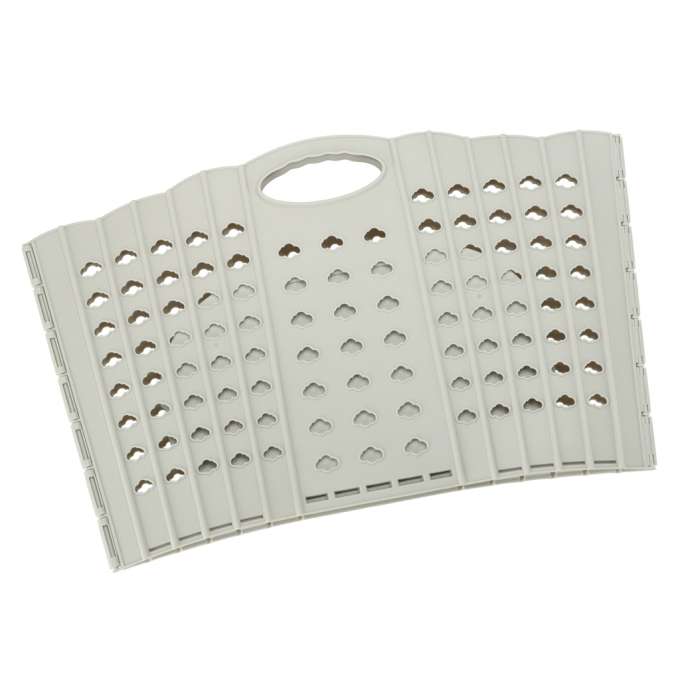 Laundry basket folding bathroom organiser grey