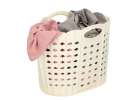 Laundry basket folding bathroom organiser white 3
