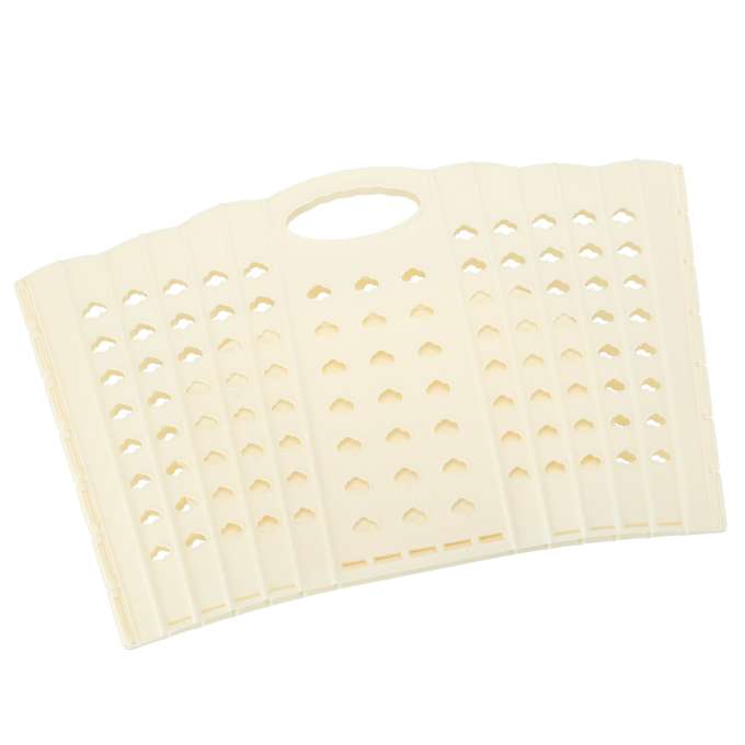 Laundry basket folding bathroom organiser white