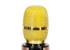 Mikrofon bezprzewodowy do karaoke Bluetooth złoty 6