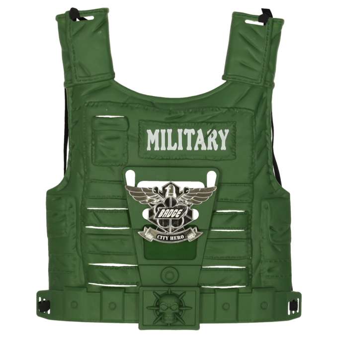Military kit costume waistcoat rifle binoculars