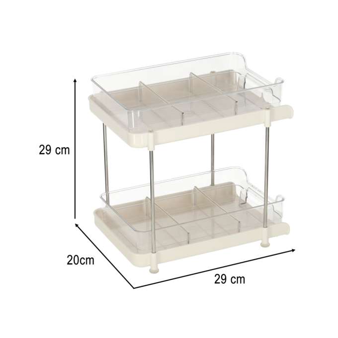 Multi-functional organiser for desk cabinet acrylic