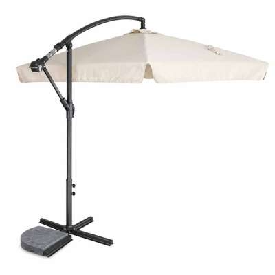 Parasol ogrodowy LUARO duży składany z wysięgnikiem 290cm beżowy