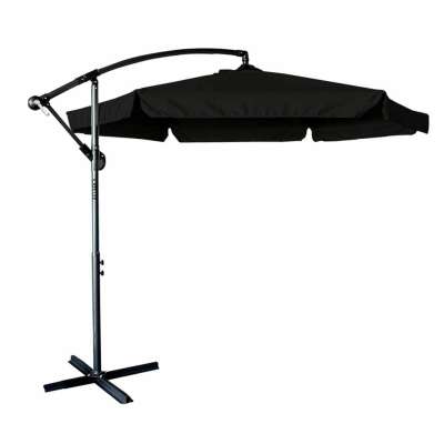 Parasol ogrodowy LUARO duży składany z wysięgnikiem 290cm czarny