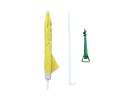 Parasol ogrodowy plażowy regulowany łamany składany UV 150cm żółty 10