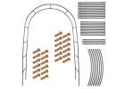 Pergola ogrodowa łuk uchwyt na róże kwiaty bluszcz pnącza metalowa 240 x 140 cm 3