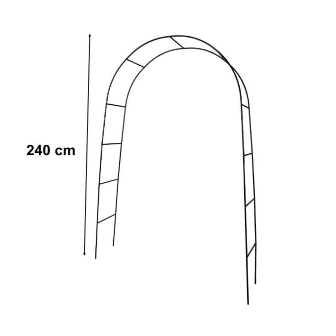 Pergola ogrodowa łuk uchwyt na róże kwiaty bluszcz pnącza metalowa 240 x 140 cm