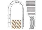 Pergola ogrodowa łuk uchwyt na róże kwiaty bluszcz pnącza metalowa 240 x 140 cm 10