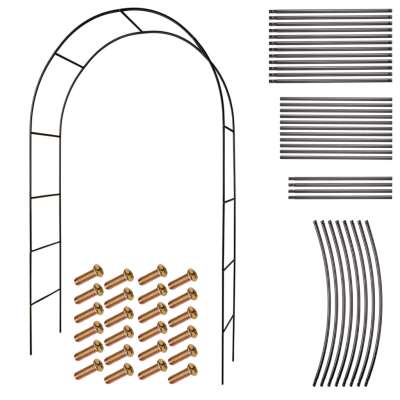 Pergola ogrodowa łuk uchwyt na róże kwiaty bluszcz pnącza metalowa 240 x 140 cm