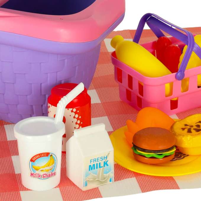 Picnic basket fast food pizza toy food