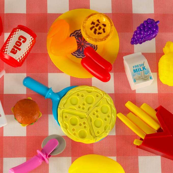 Picnic basket fast food pizza toy food