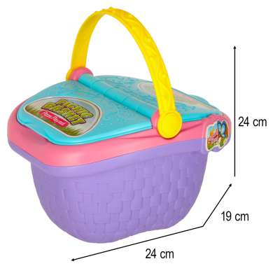 Picnic basket fast food pizza toy food