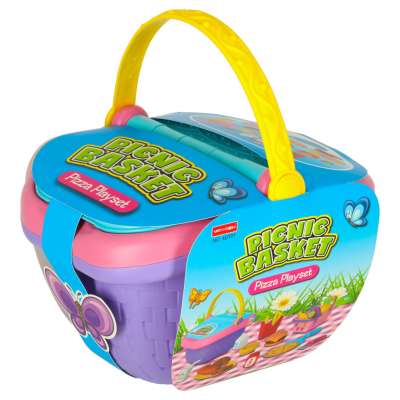 Picnic basket fast food pizza toy food