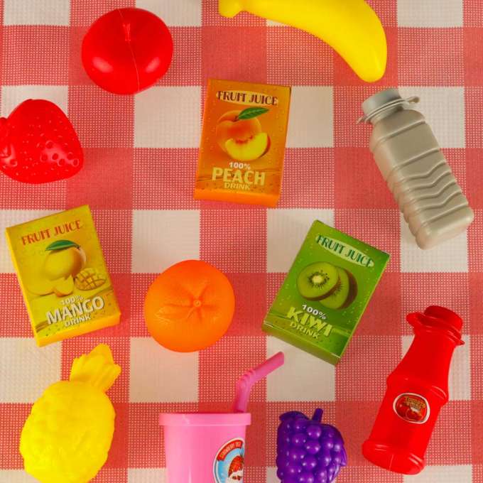 Picnic basket fruit juices drinks food provisions snacks for a picnic