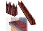 Pigeon spikes bird rail deterrent plastic dense brown 8pcs 43 cm 1