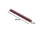 Pigeon spikes bird rail deterrent plastic dense brown 8pcs 43 cm 3