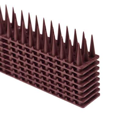 Pigeon spikes bird rail deterrent plastic dense brown 8pcs 43 cm