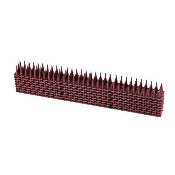 Pigeon spikes bird rail deterrent plastic dense brown 8pcs 43 cm