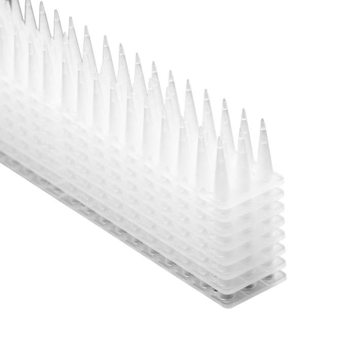 Pigeon spikes strip bird deterrent plastic dense white 8pcs 43 cm