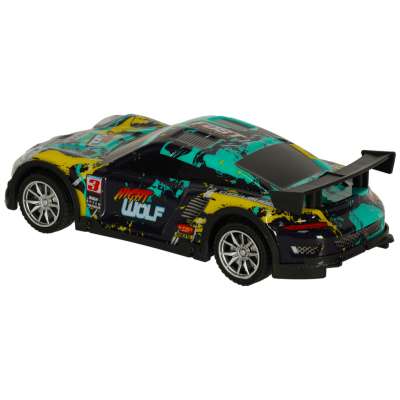 RC sports car blue yellow