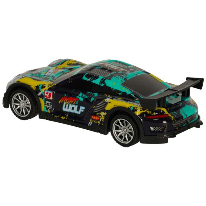 RC sports car blue yellow