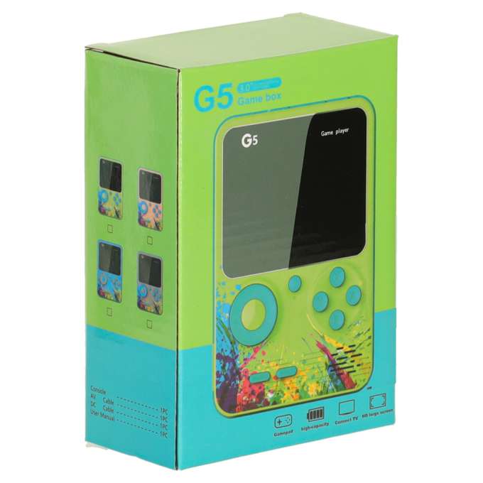 Retro blue mini portable games console