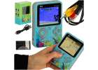 Retro blue mini portable games console 1