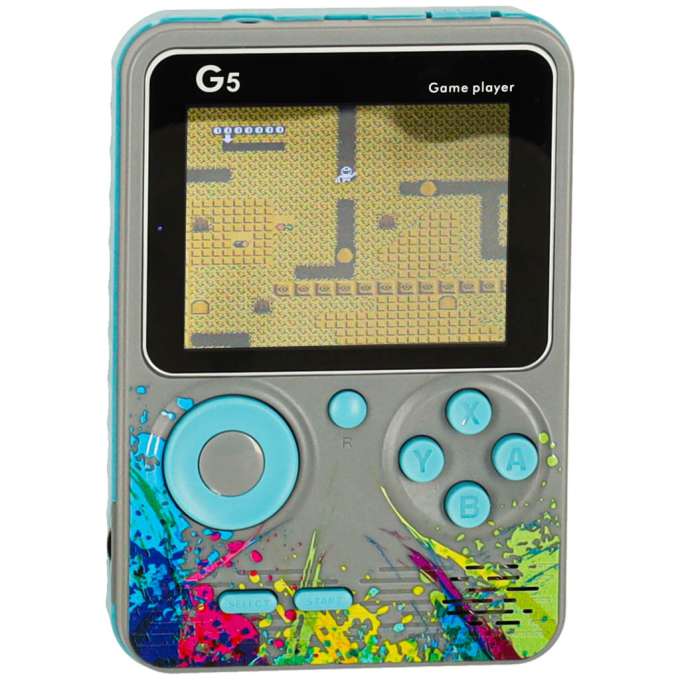 Retro grey mini portable games console