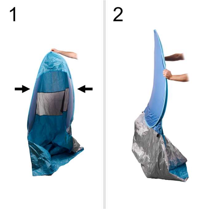 Self-folding garden beach tent blue