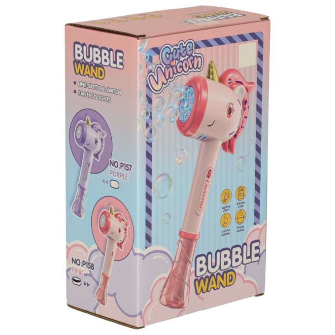 Soap bubble gun bubble machine unicorn wand light sound
