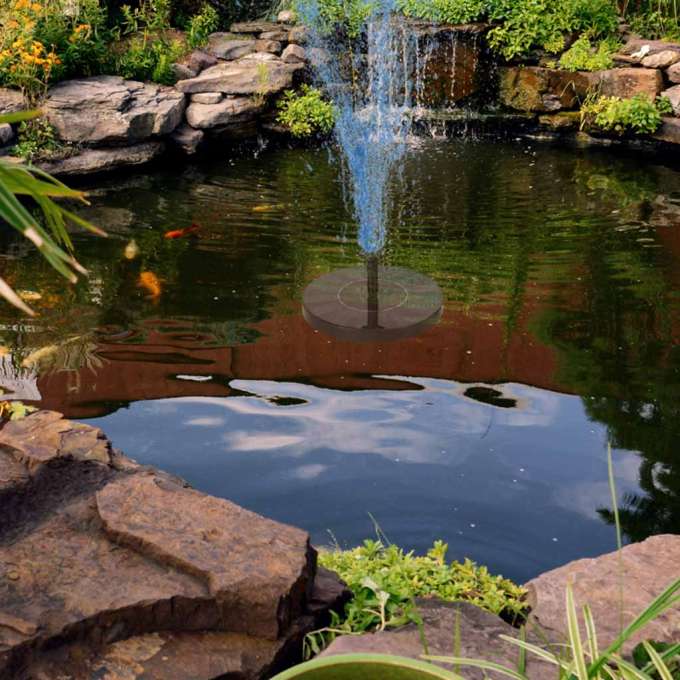 Solar garden fountain floating 16cm