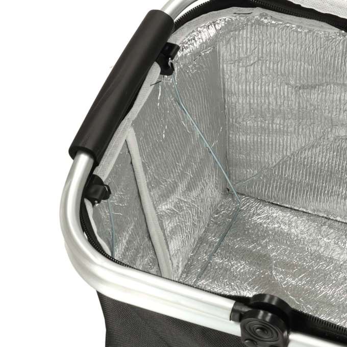 Thermal folding picnic basket black