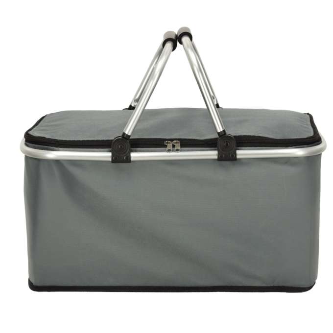 Thermal folding picnic basket grey