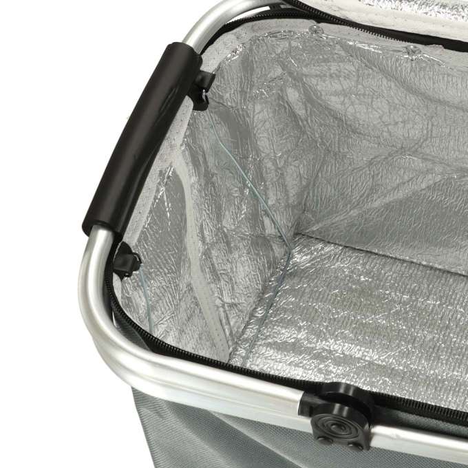 Thermal folding picnic basket grey