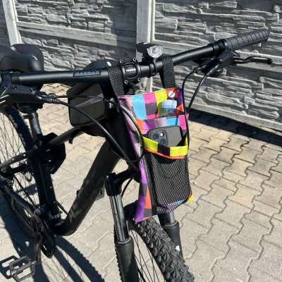 Torba na rower hulajnogę kierownicę telefon sakwa rowerowa kolorowa kratka