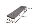 Tourist folding field bed 198 cm light grey 5