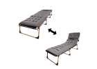 Tourist folding field bed 198 cm light grey 6